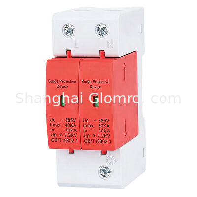 GLOMRO 1P/2P/3P/4P 20KA 40KA 60KA 80KA 100KA Class II SPD Surge Protective Device Surge Protective Device