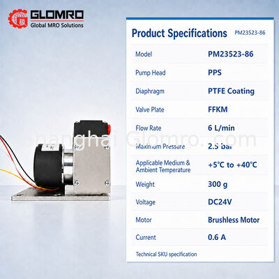 BAXIT PM23523‑86 Diaphragm Sampling Pump Low Noise Energy‑Saving Corrosion‑Resistant Gas Sampling Pump for CEMS Gas Extraction