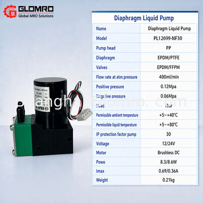 BAXIT PL12699-NF30 Small Vacuum Diaphragm Pump Self-priming DC Brushless Lab Sampling Pump