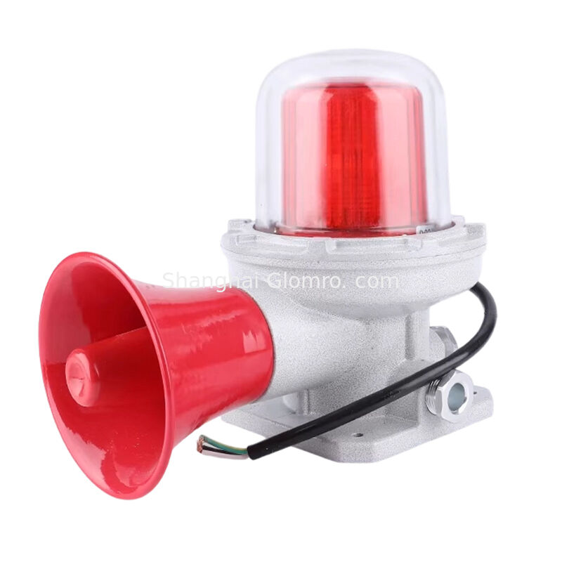 180dB High Decibel Explosion-Proof Audible Visual Alarm / Tri-color Explosion-Proof Sound and Light Alarm Ex d II CT6 Gb Industrial Warning Indicator Light