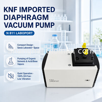 پمپ خلاء دیافراگمی مقاوم در برابر مواد شیمیایی KNF N811KT.18 با دیافراگم پوشش داده شده با PTFE برای فیلتراسیون خلاء